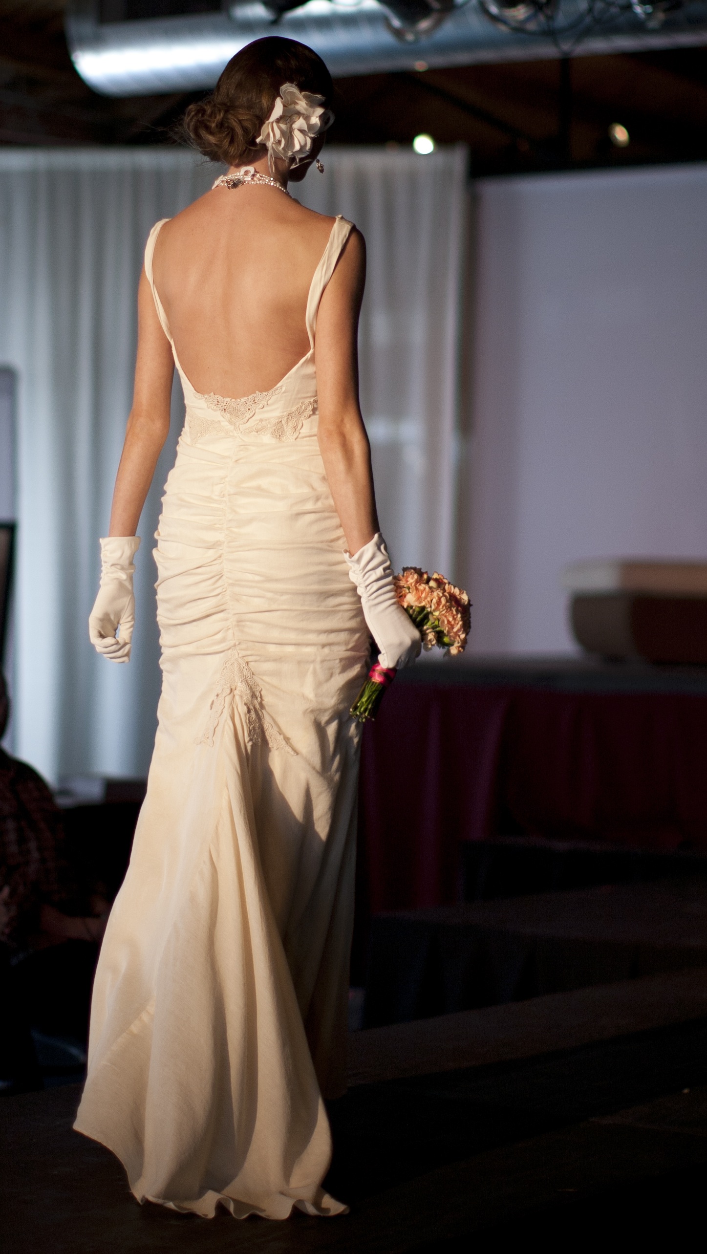 Darci in Janay A's sustainable organic cotton wedding gown